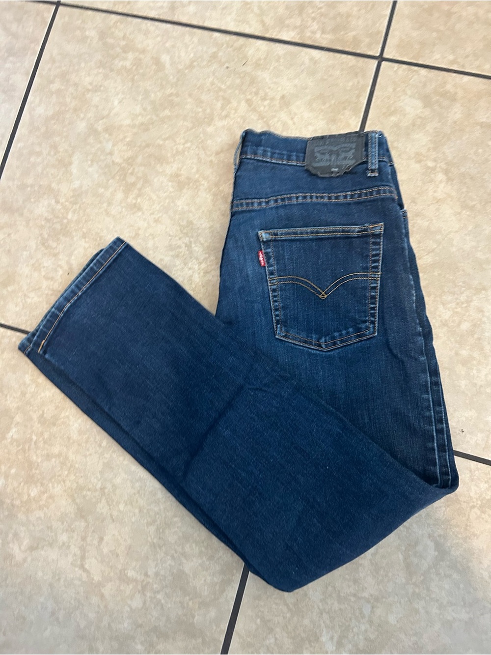 Levi's Kids Dark Blue Straight-Leg Jeans